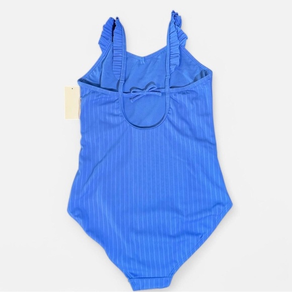 NWT Blue Striped One-Piece Swimsuit - Picture 2 of 5